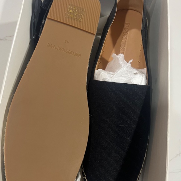 New Emporio Armani espadrilles black